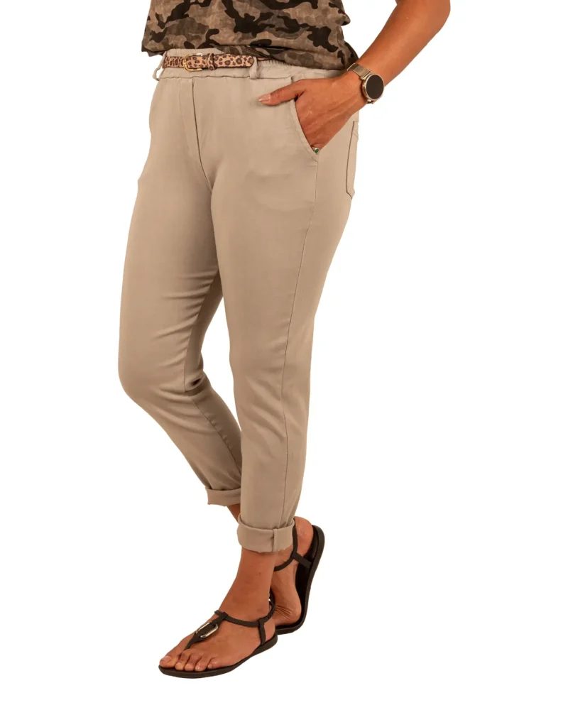 Grijsgroene stretch broek van Perla Nera - Afbeelding 2