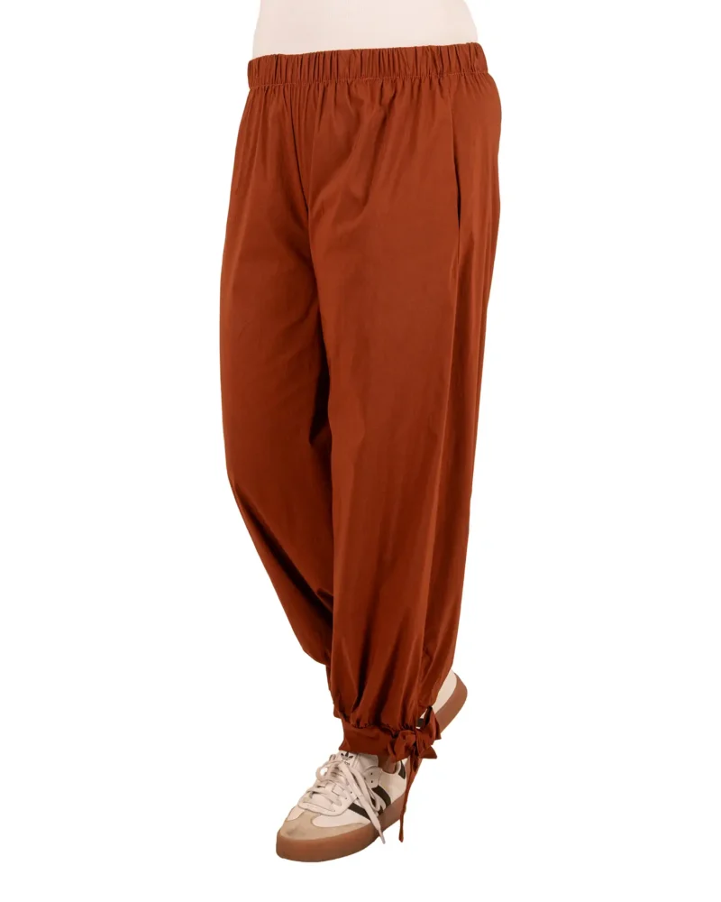 Brique barrel broek met strik van El-Vita - Afbeelding 2