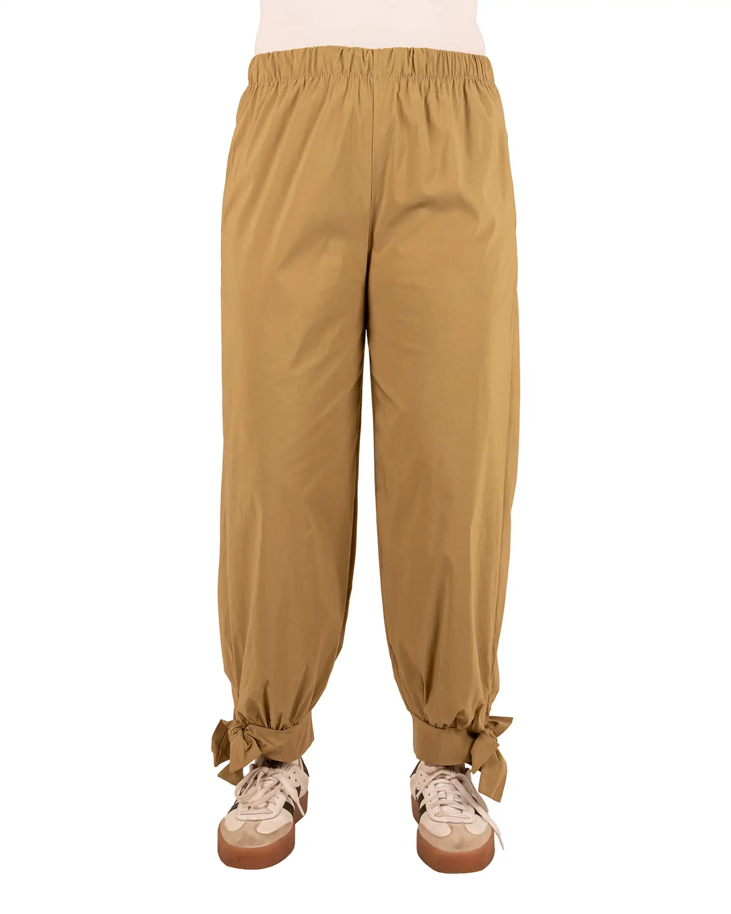 Lichtgroene barrel broek met strik van El-Vita - Afbeelding 4