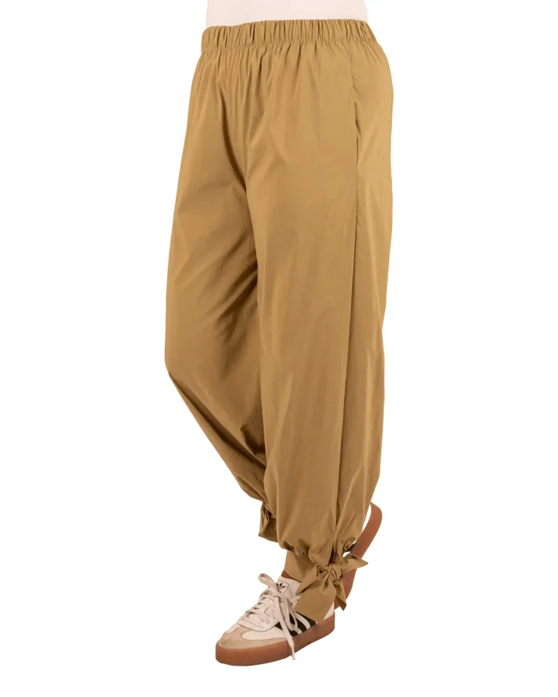 Lichtgroene barrel broek met strik van El-Vita - Afbeelding 2