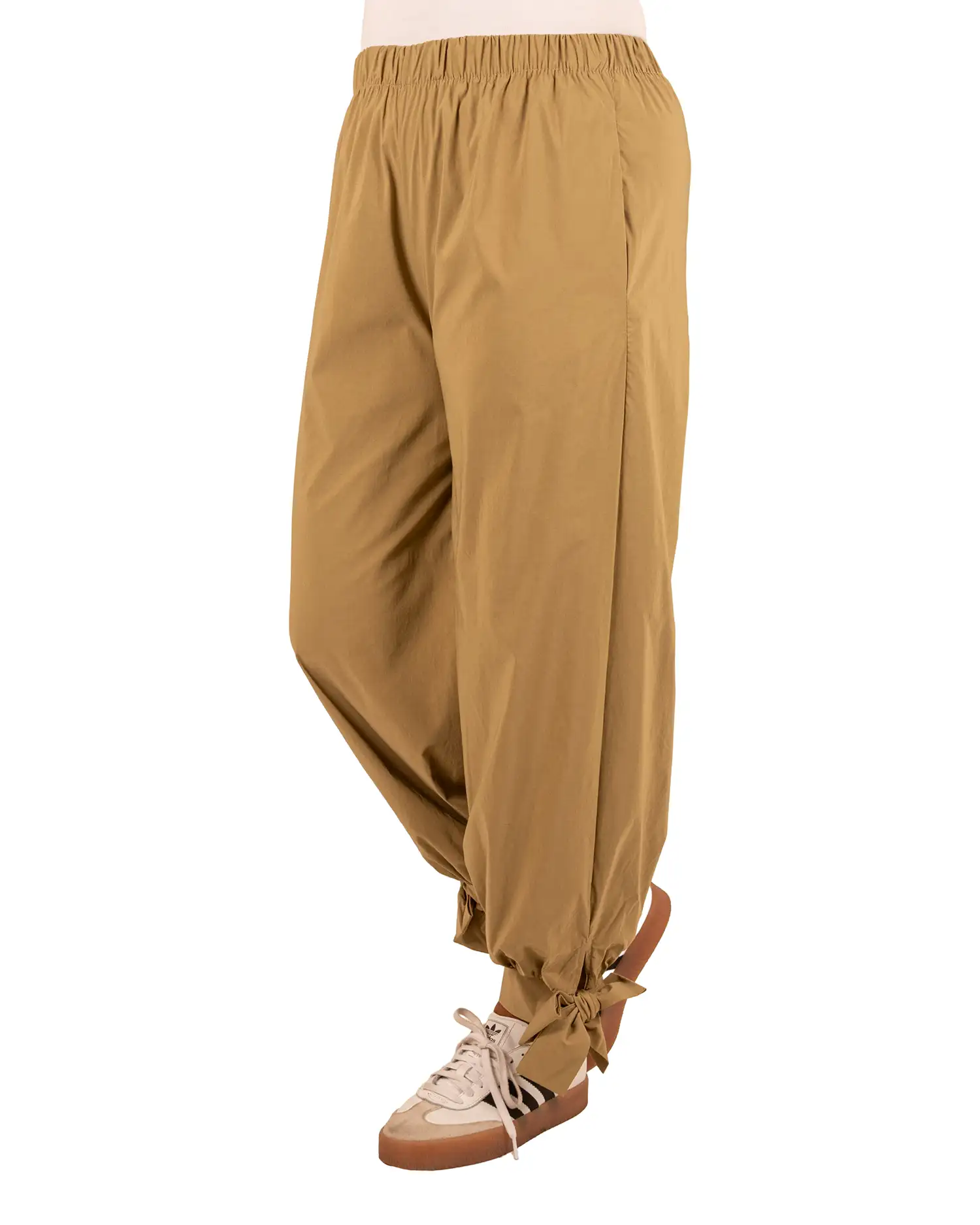 Lichtgroene barrel broek met strik van El-Vita - Afbeelding 2
