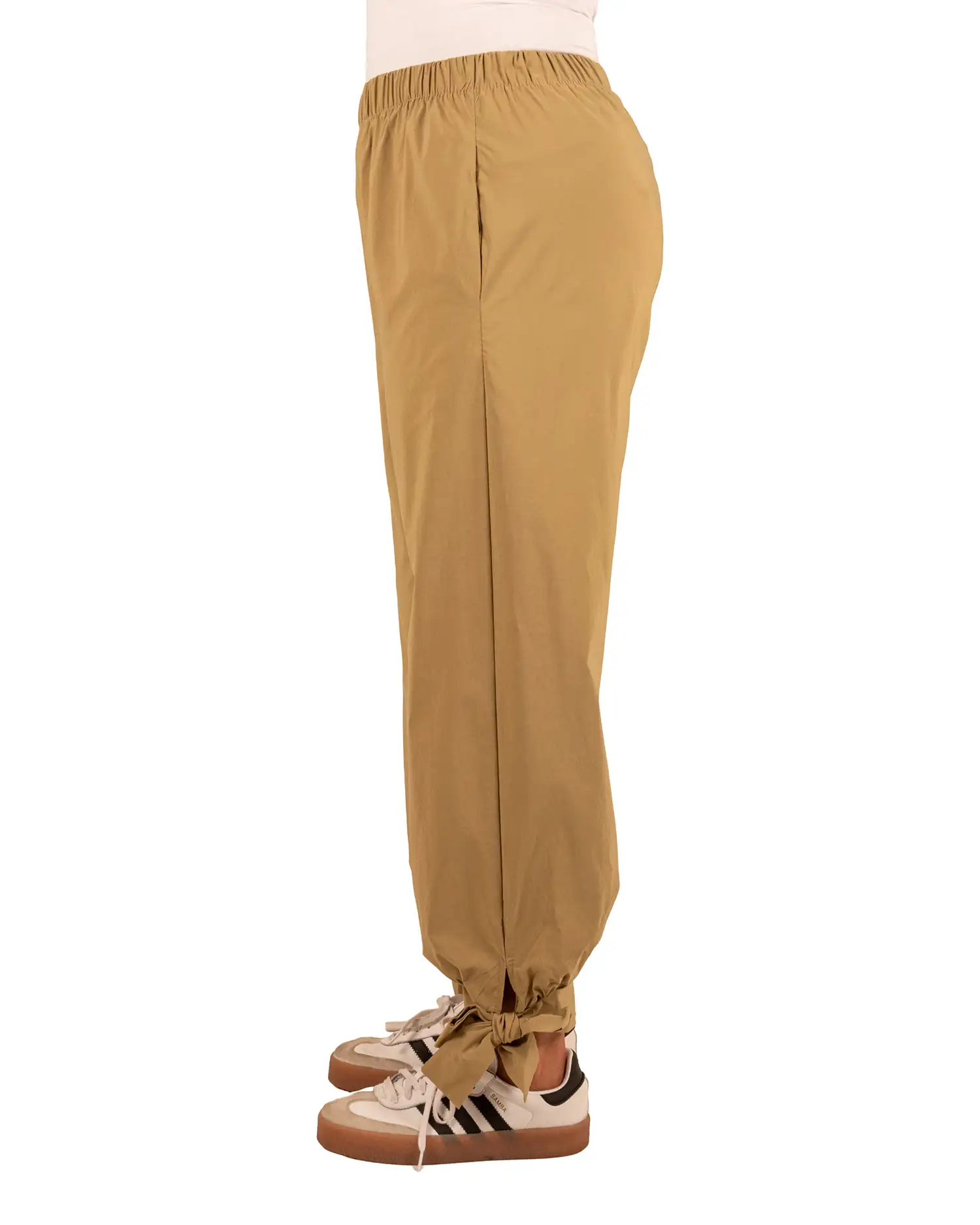 Lichtgroene barrel broek met strik van El-Vita - Afbeelding 3