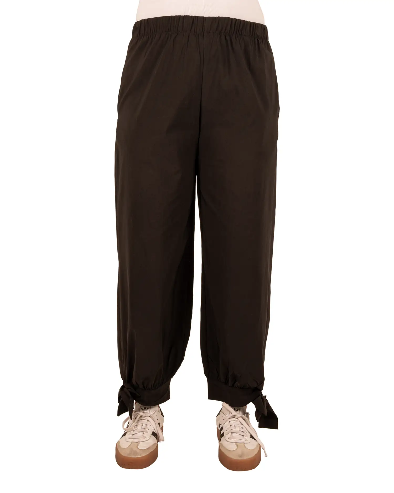 Zwarte barrel broek met strik van El-Vita - Afbeelding 4