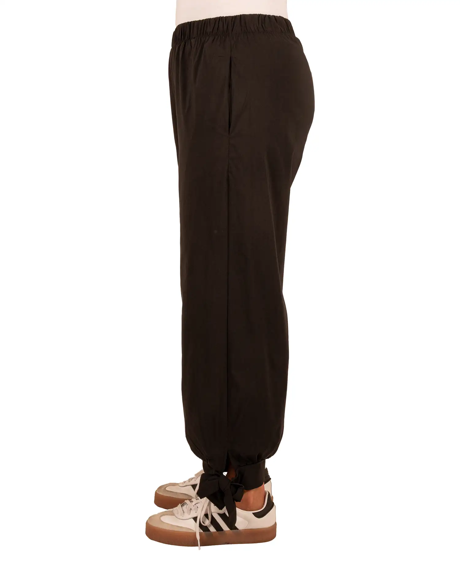 Zwarte barrel broek met strik van El-Vita - Afbeelding 3