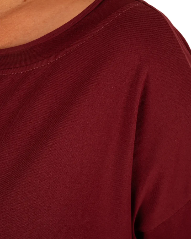 Bordeaux jurk/tuniek met muntje van El-Vita - Afbeelding 4
