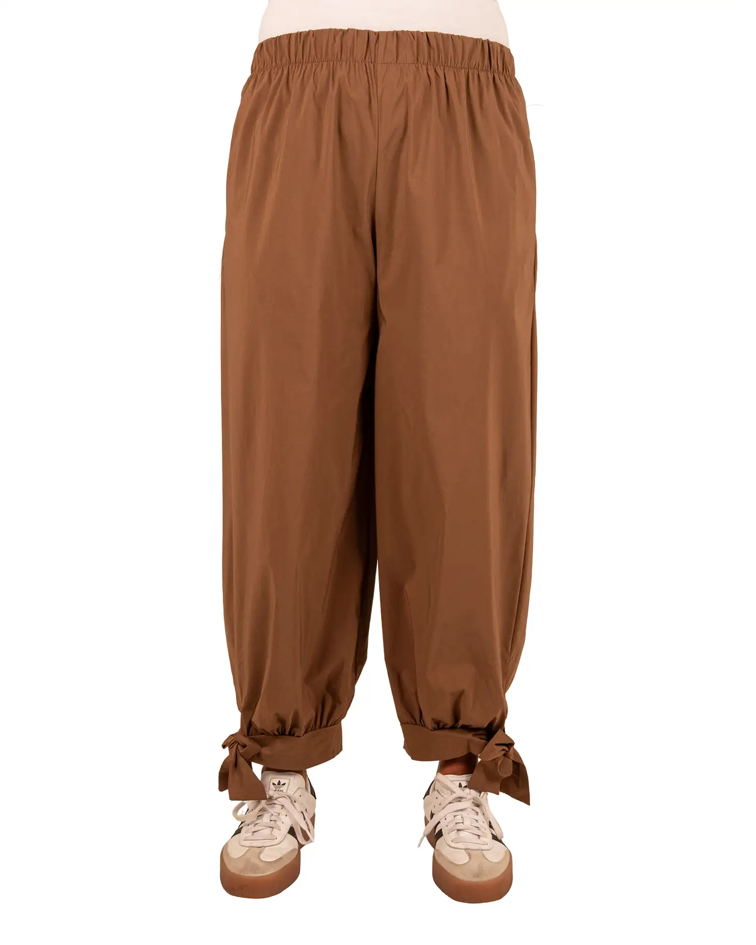 Caramel barrel broek met strik van El-Vita - Afbeelding 4
