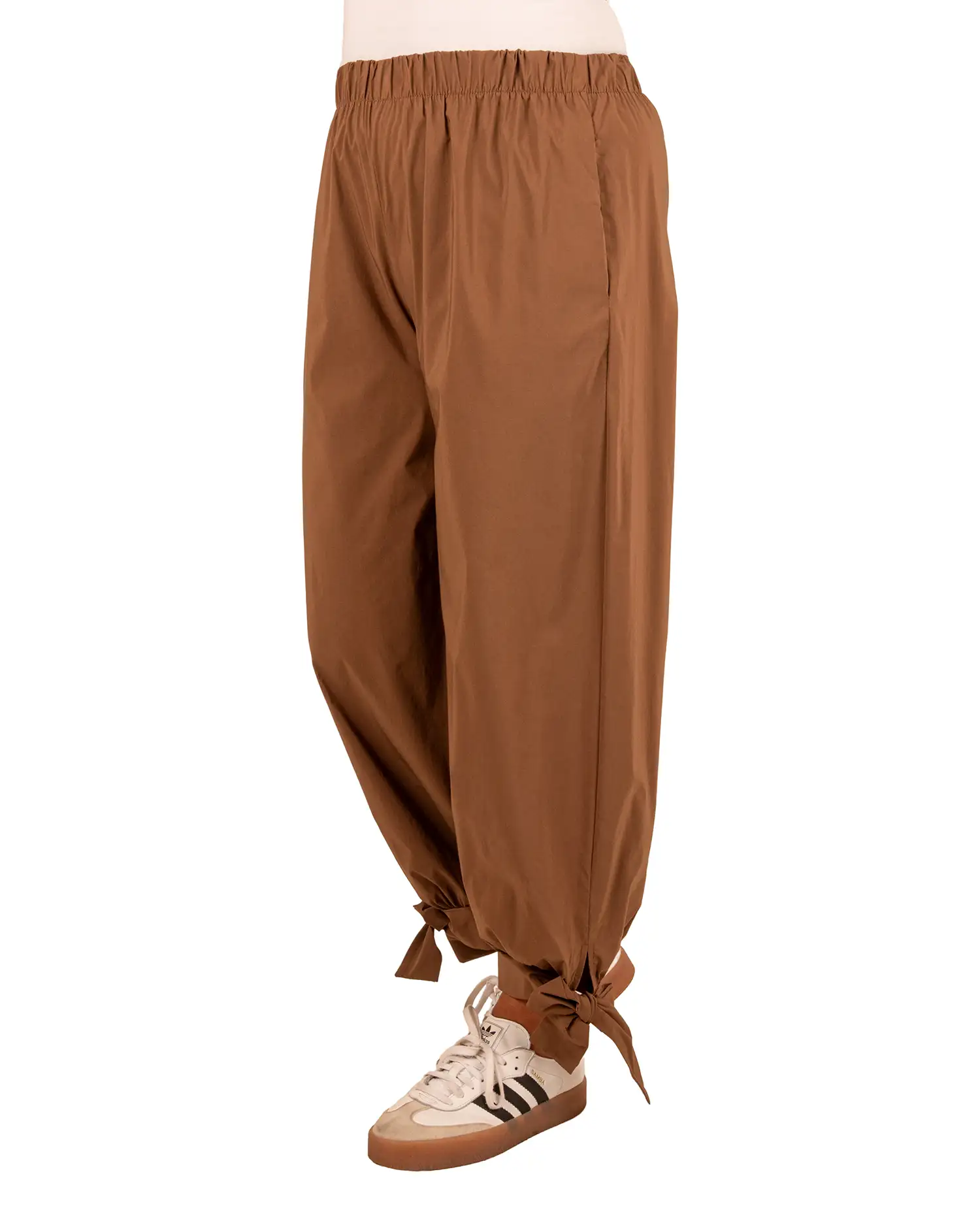 Caramel barrel broek met strik van El-Vita - Afbeelding 2
