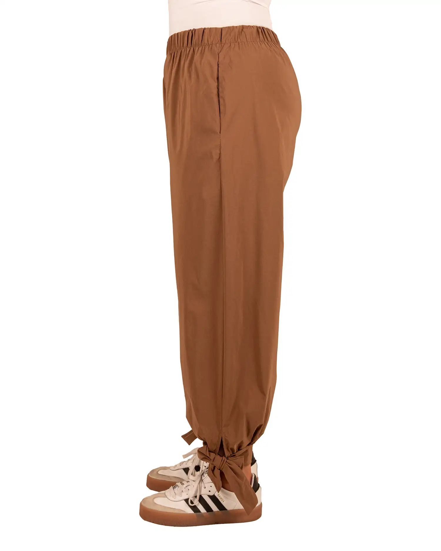 Caramel barrel broek met strik van El-Vita - Afbeelding 3
