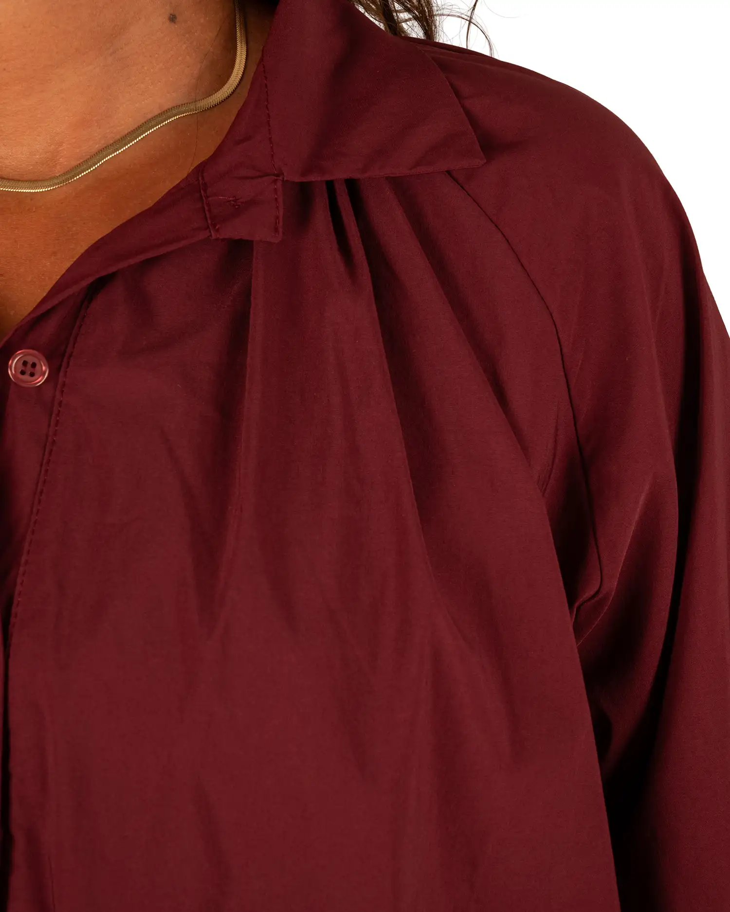Bordeaux ballon blouse van El-Vita - Afbeelding 5