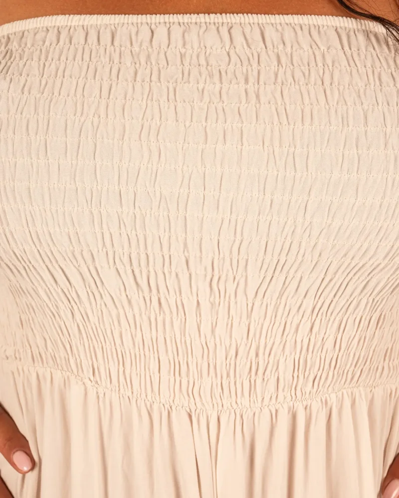 Lichtbeige strapless jumpsuit van New Collection - Afbeelding 4