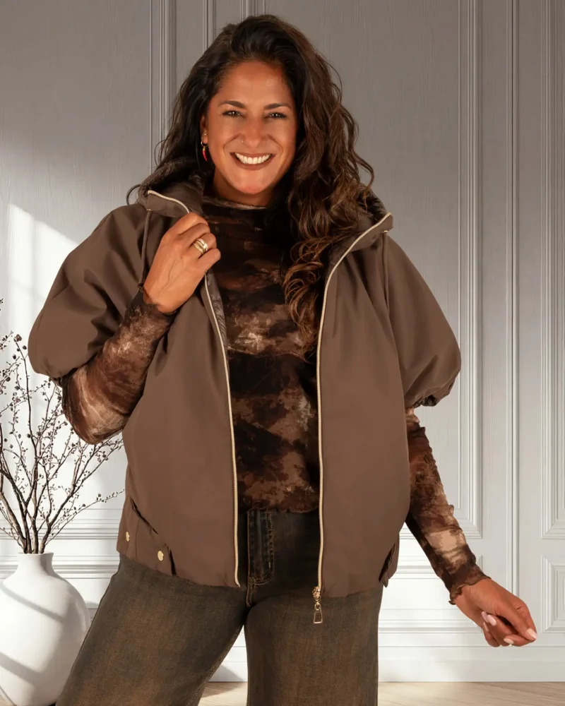 Donkerbruine reversible bodywarmer van Monte Cervino