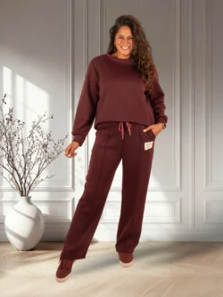 Bordeaux joggingpak met lange mouw van El-Vita