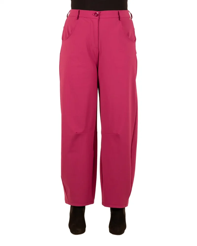 Magenta purple travelstof barrel broek va Mi Piace - Afbeelding 3