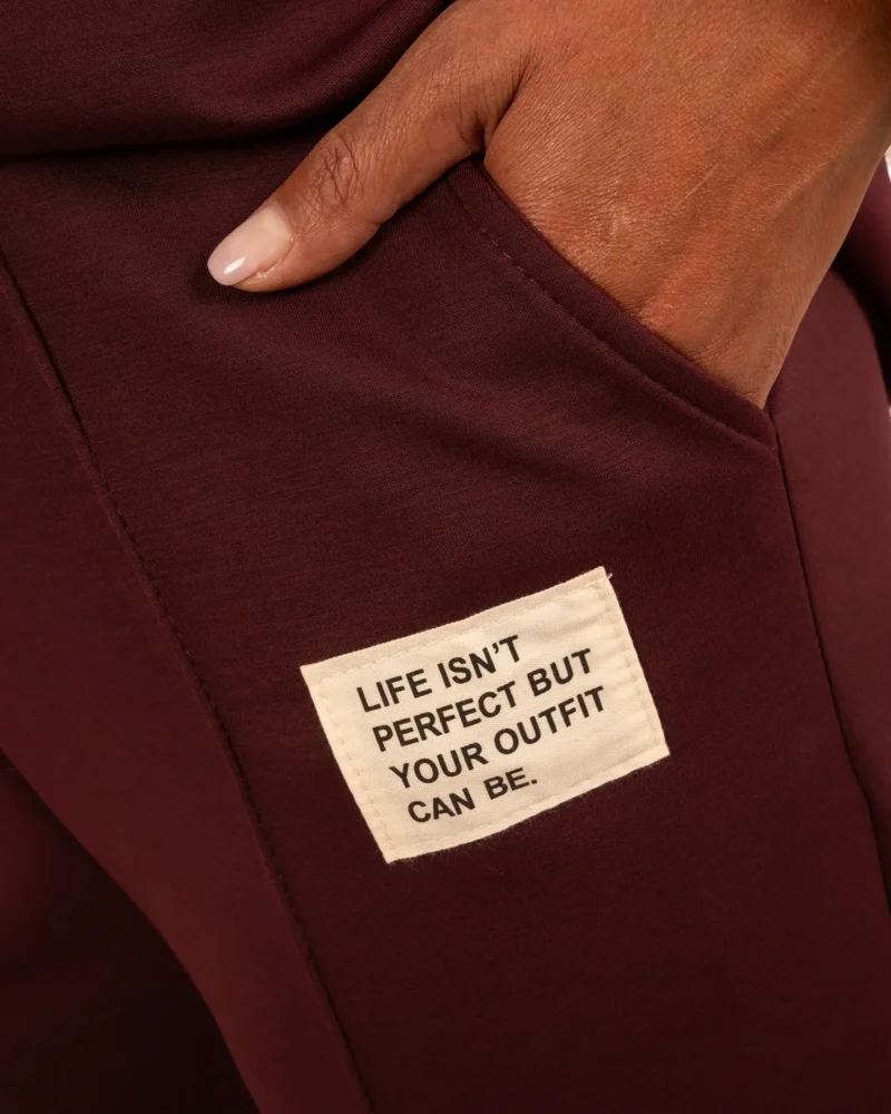 Bordeaux joggingpak met lange mouw van El-Vita - Afbeelding 4