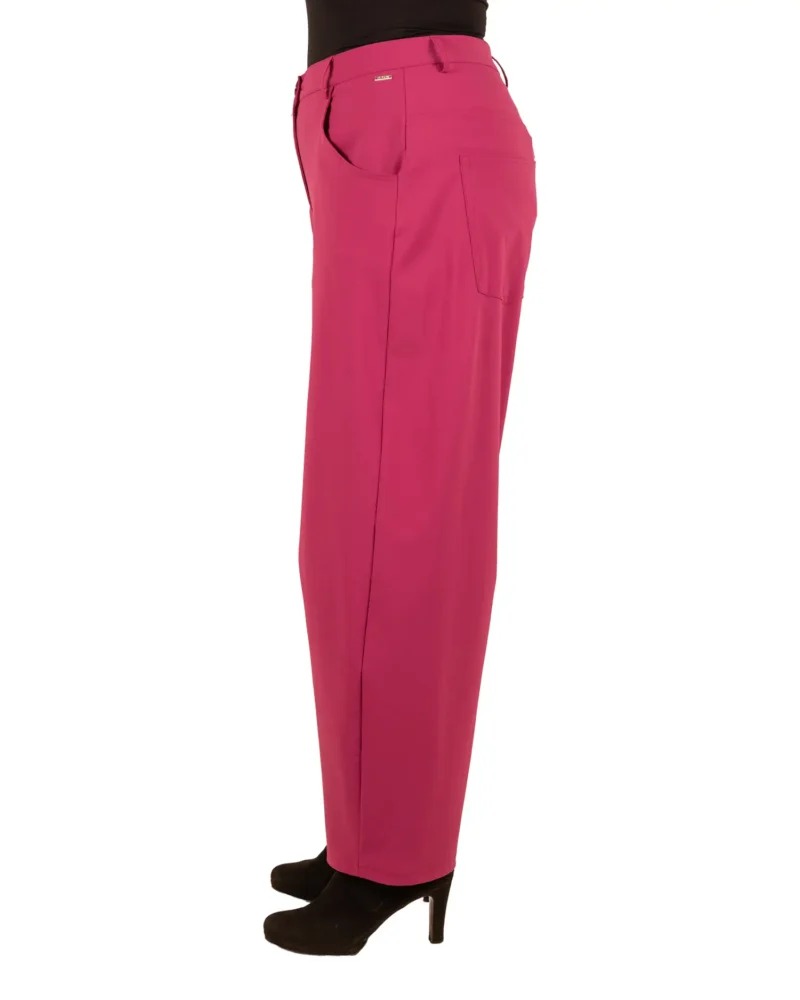 Magenta purple travelstof barrel broek va Mi Piace - Afbeelding 4