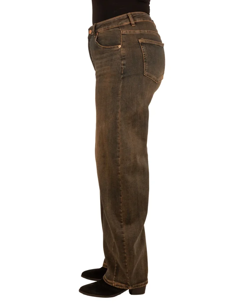 Dirty wash blue balloon jeans van Jewelly - Afbeelding 4