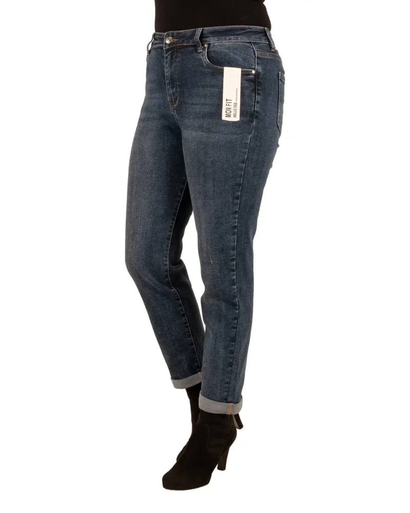 Dark blue high waist mom jeans van Hello Miss - Afbeelding 2
