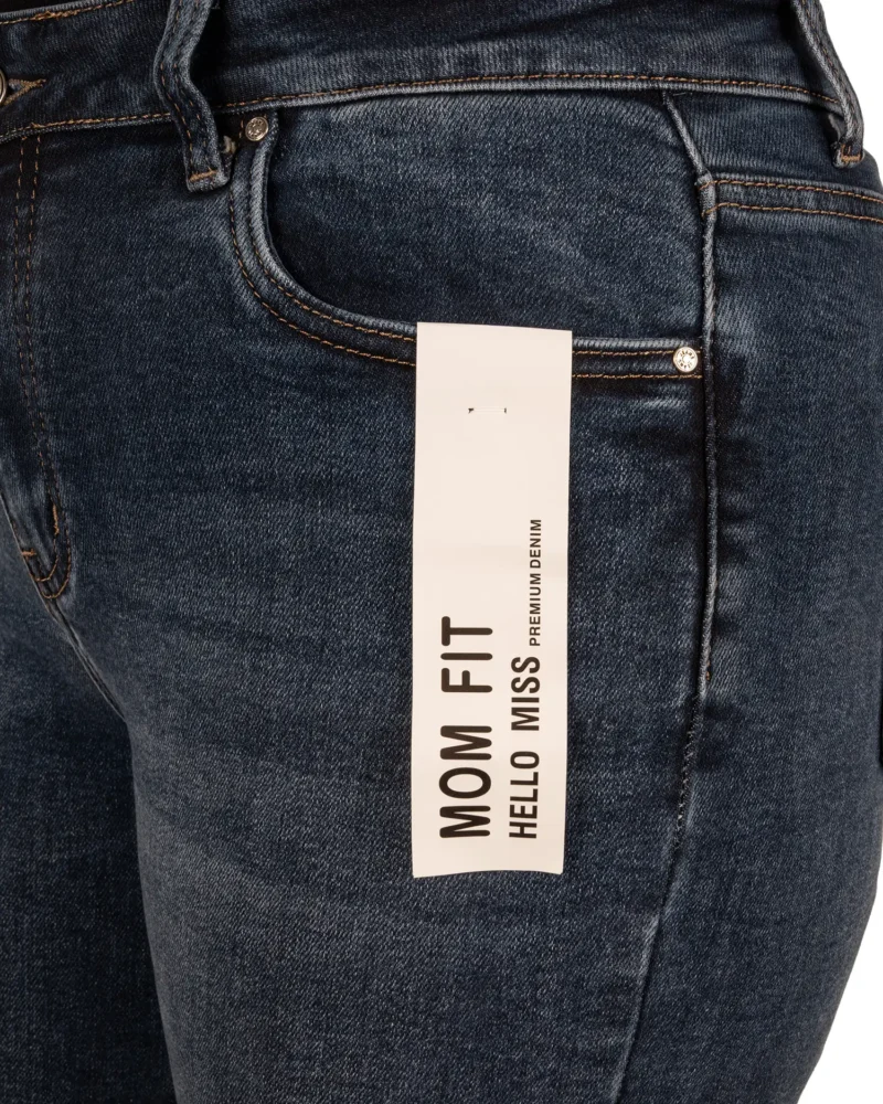 Dark blue high waist mom jeans van Hello Miss - Afbeelding 5
