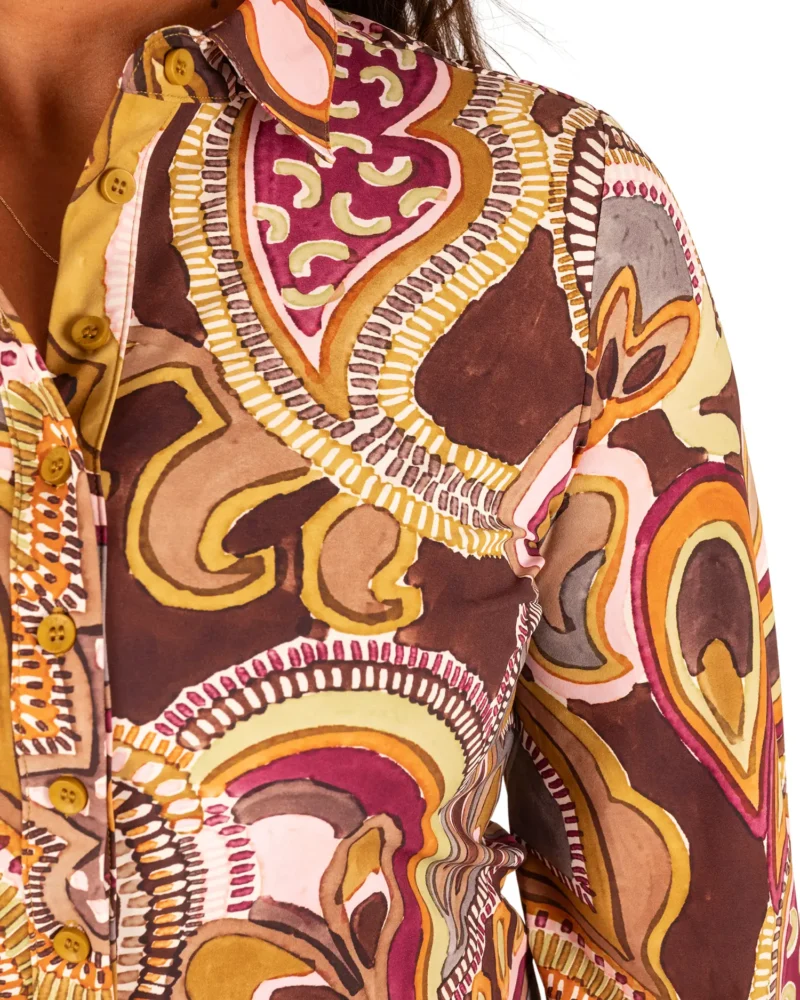 Multicolor paisley print travelstof blouse van Mi Piace - Afbeelding 5