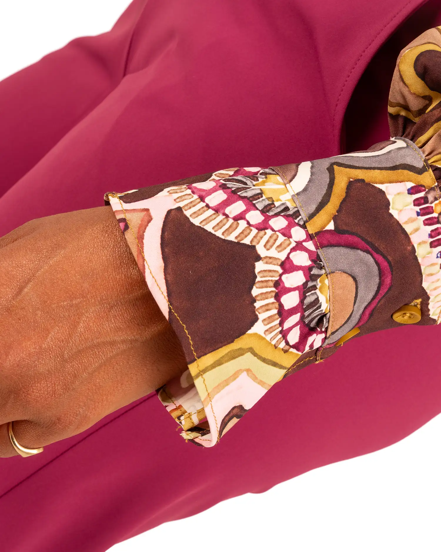 Multicolor paisley print travelstof blouse van Mi Piace - Afbeelding 6