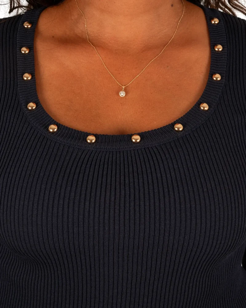 Donkerblauw shirt studs van Moocci - Afbeelding 5