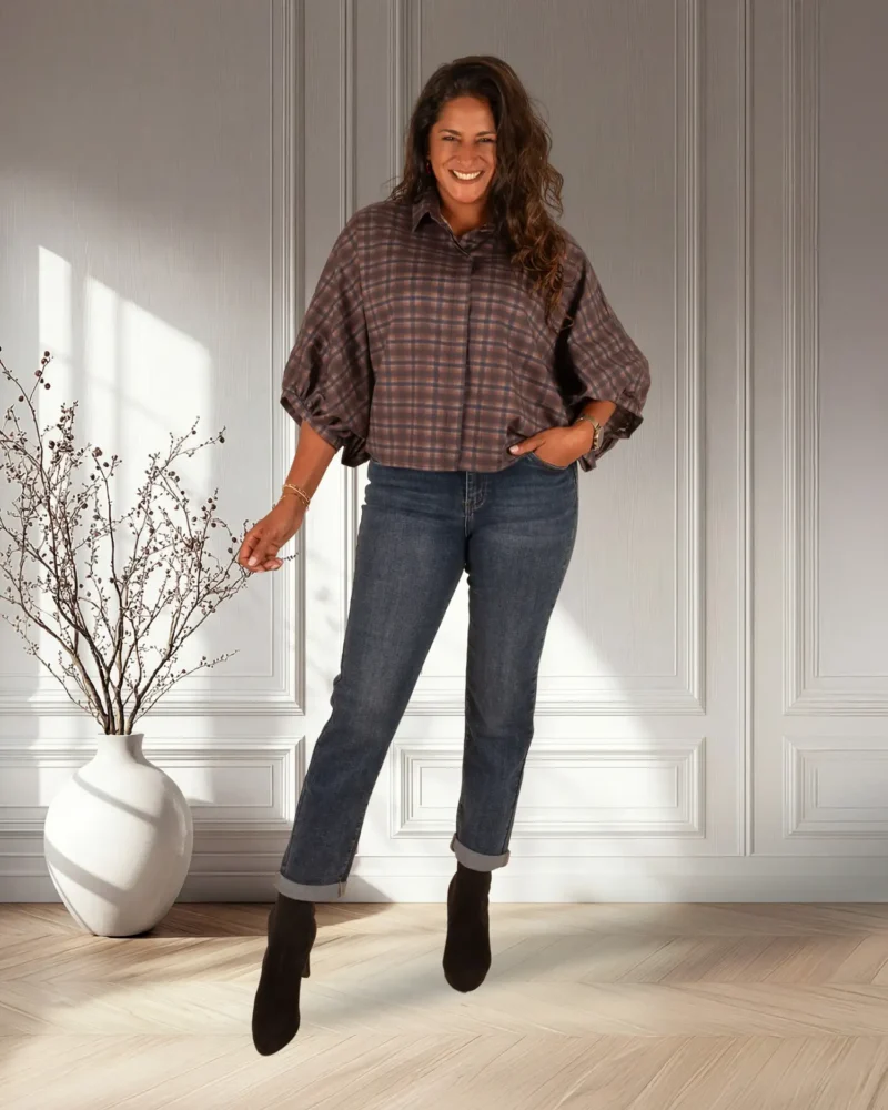 Dark blue high waist mom jeans van Hello Miss