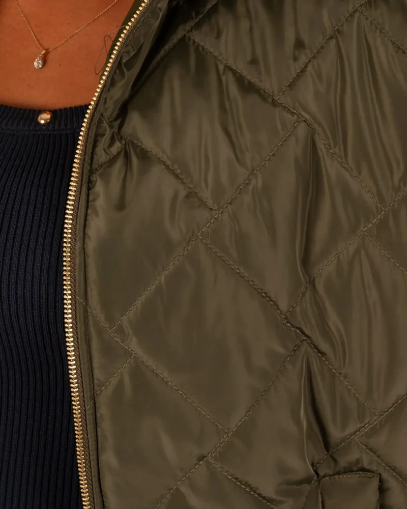 Legergroene bodywarmer met korte mouw van El-Vita - Afbeelding 5