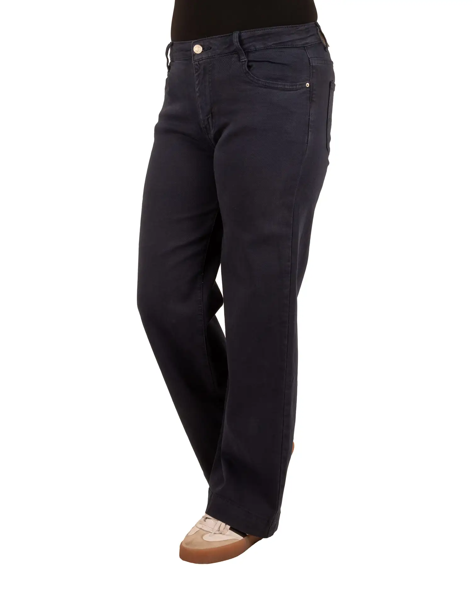 Dark blue straight jeans van FS Fashion - Afbeelding 2