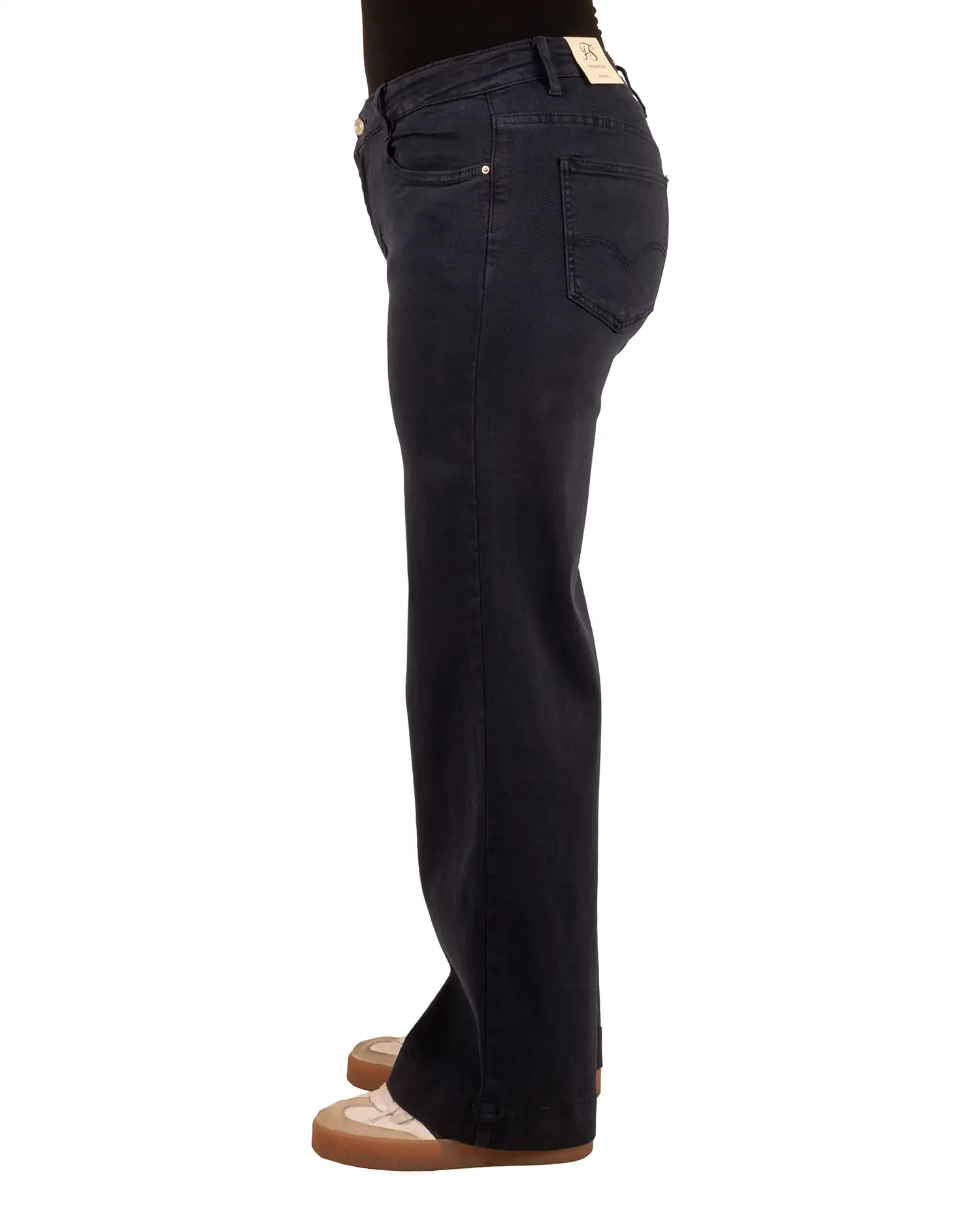 Dark blue straight jeans van FS Fashion - Afbeelding 3
