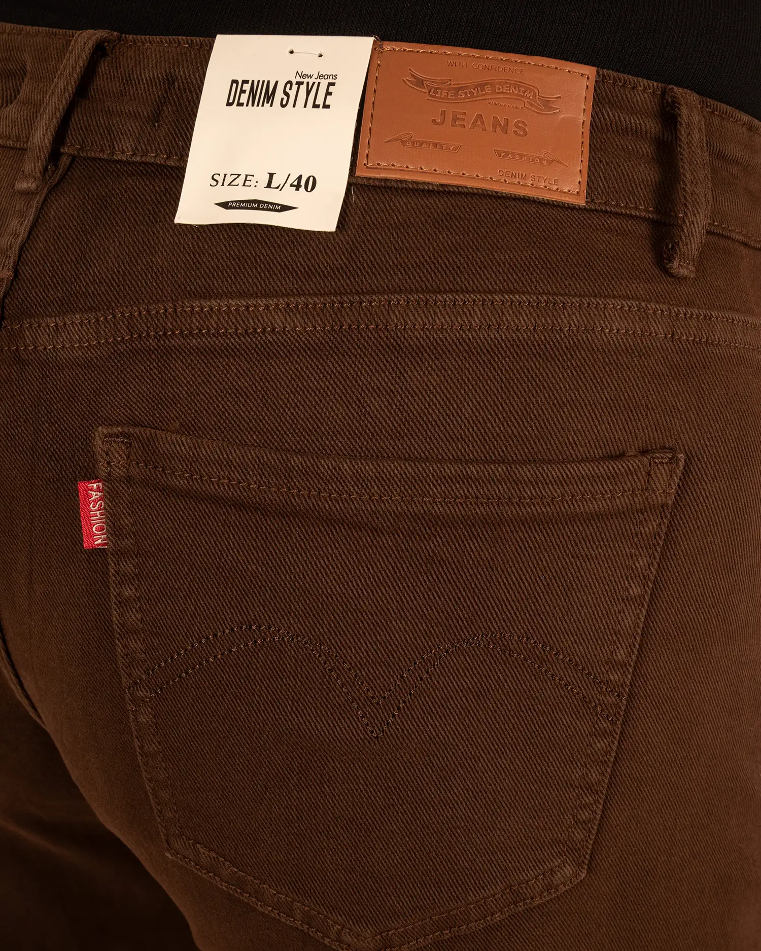 Donkerbruine balloon jeans van Denim Style - Afbeelding 6