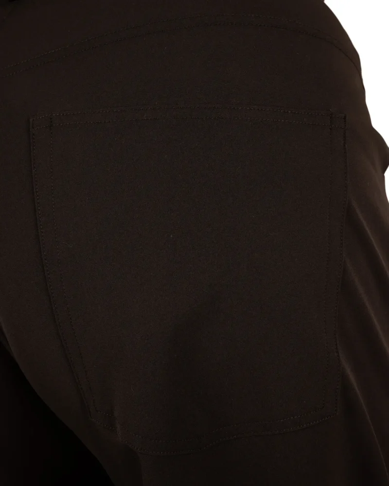 Zwarte travelstof barrel broek van Mi Piace - Afbeelding 6