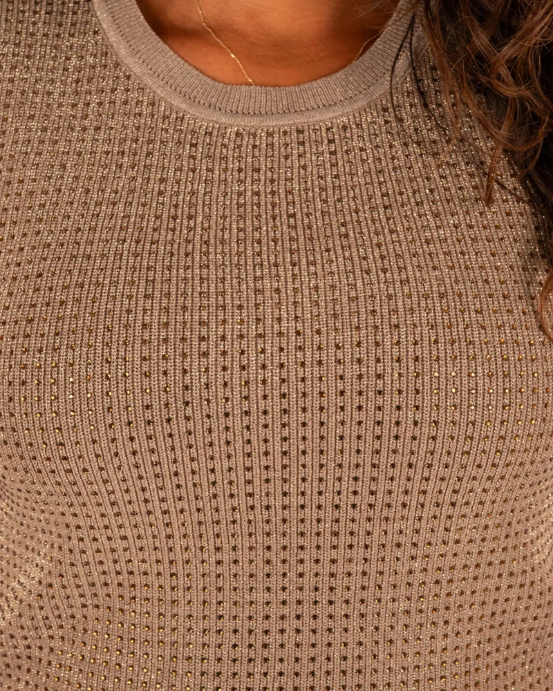 Taupe hemdje glitter van My Fave - Afbeelding 5