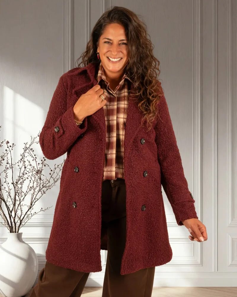 Bordeaux bouclé jas van El-Vita