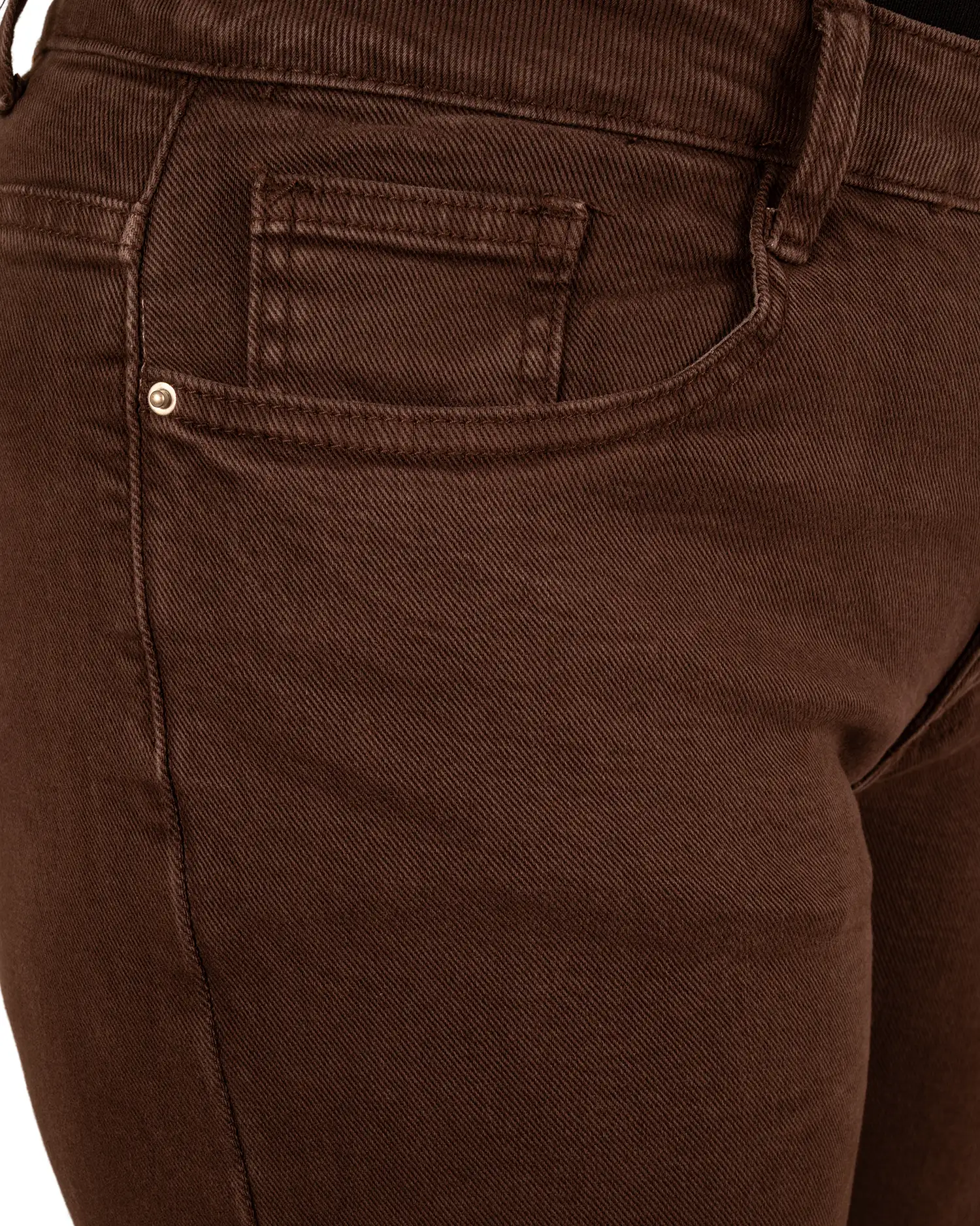 Donkerbruine straight jeans van FS Fashion - Afbeelding 8