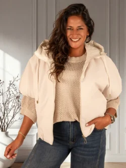Lichtbeige reversible bodywarmer van Monte Cervino