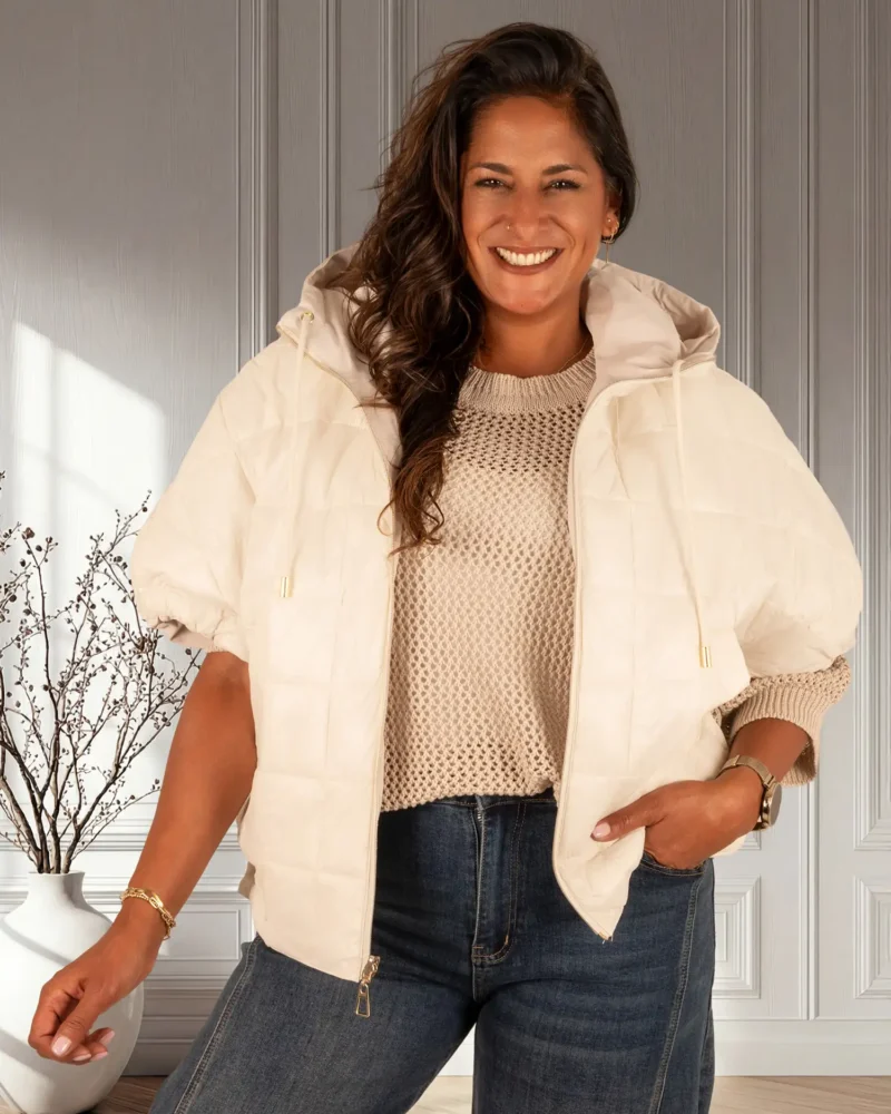 Lichtbeige reversible bodywarmer van Monte Cervino - Afbeelding 2