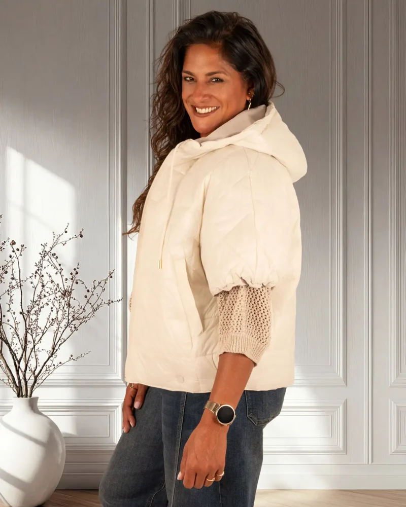 Lichtbeige reversible bodywarmer van Monte Cervino - Afbeelding 5