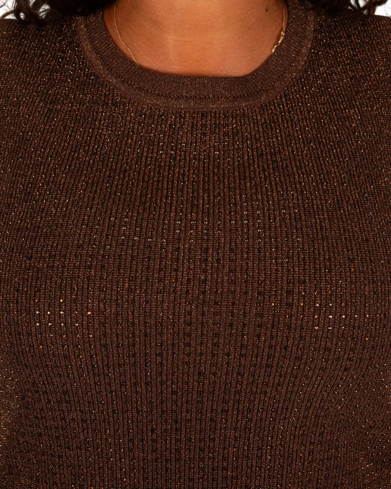 Donkerbruin hemdje glitter van My Fave - Afbeelding 4