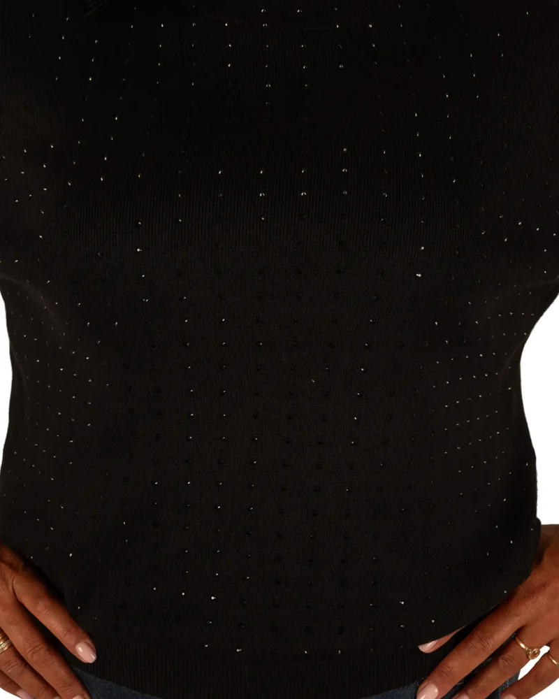 Zwart shirt glitter van My Fave - Afbeelding 4
