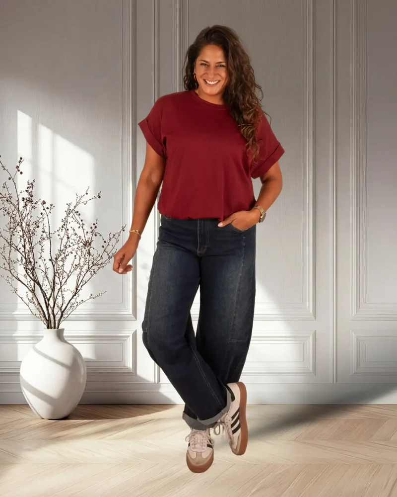 Bordeaux ballon shirt van Gemma Ricceri - Afbeelding 2