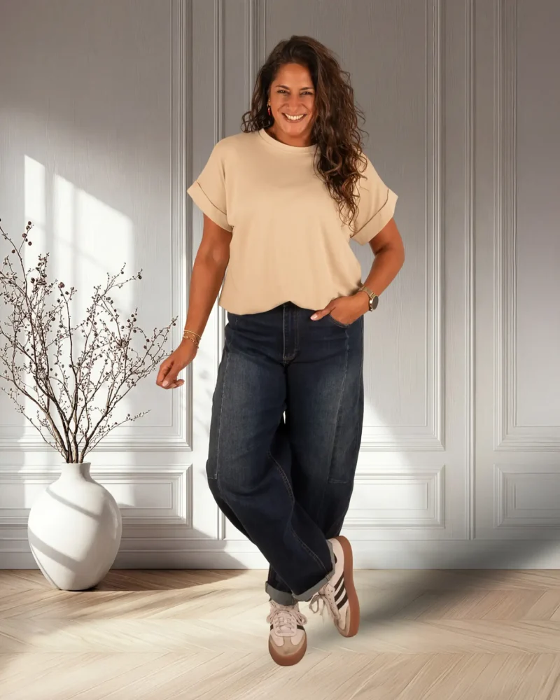 Beige ballon shirt van Gemma Ricceri - Afbeelding 2