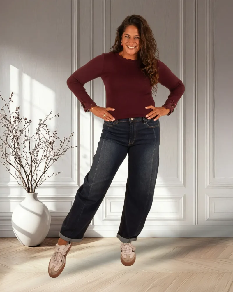 Bordeaux shirt lace van My Fave - Afbeelding 2
