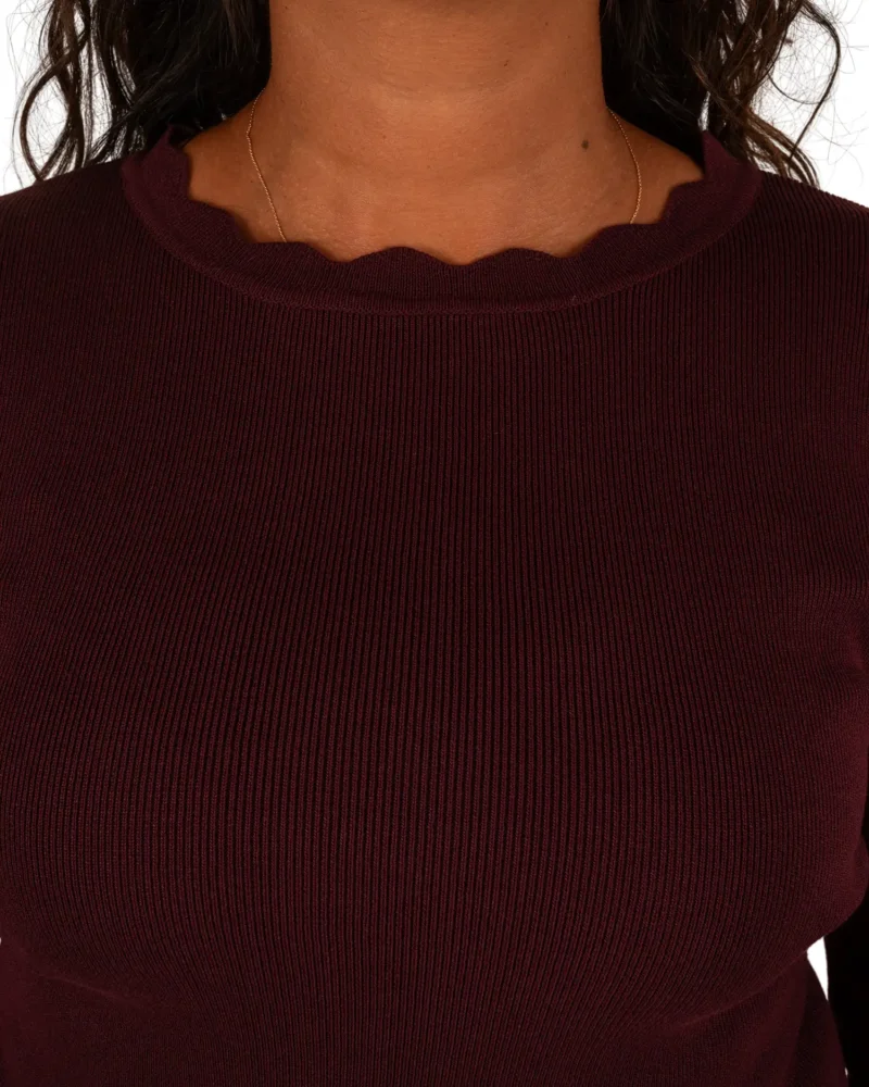 Bordeaux shirt lace van My Fave - Afbeelding 5