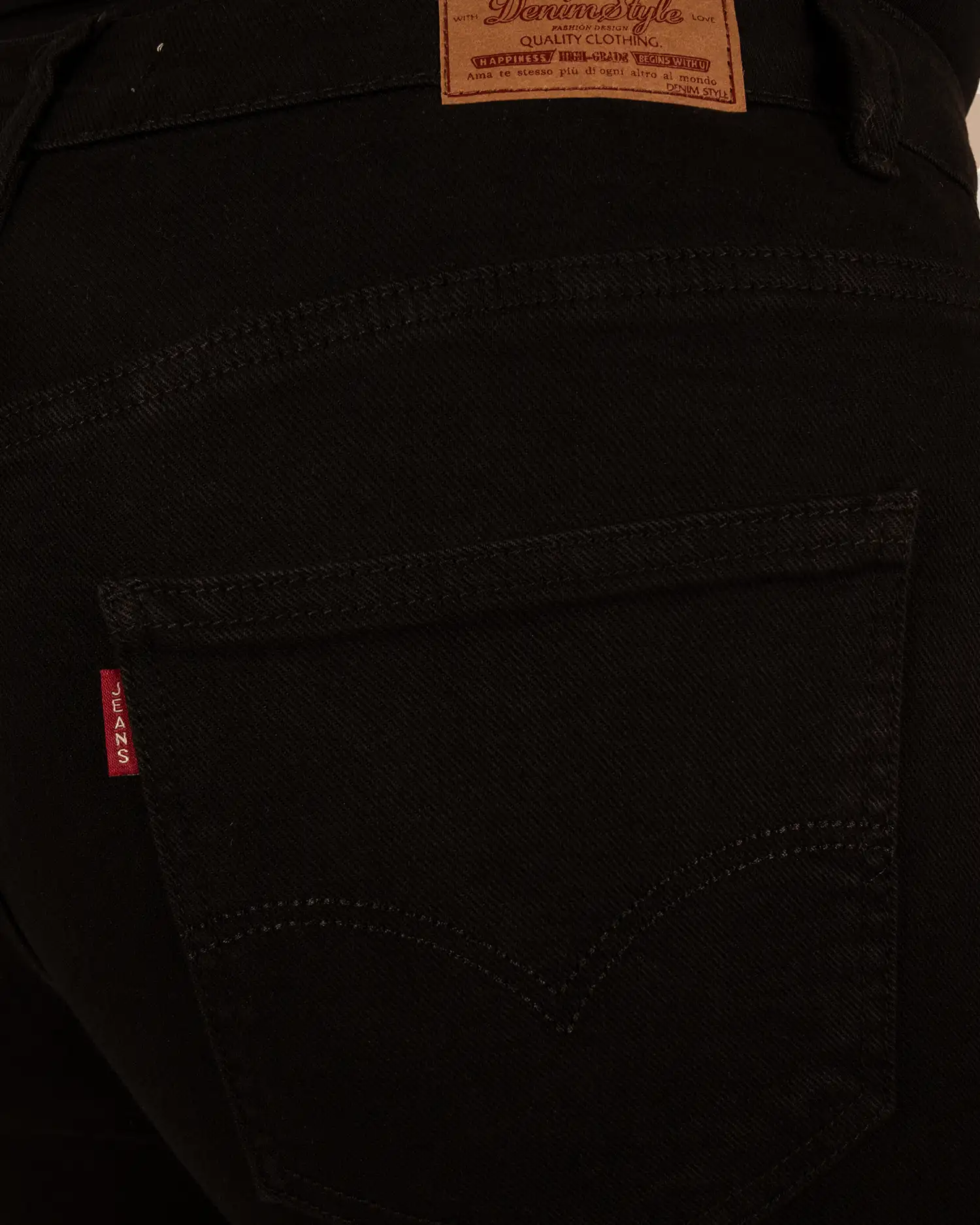 Zwarte straight jeans van FS Fashion - Afbeelding 4