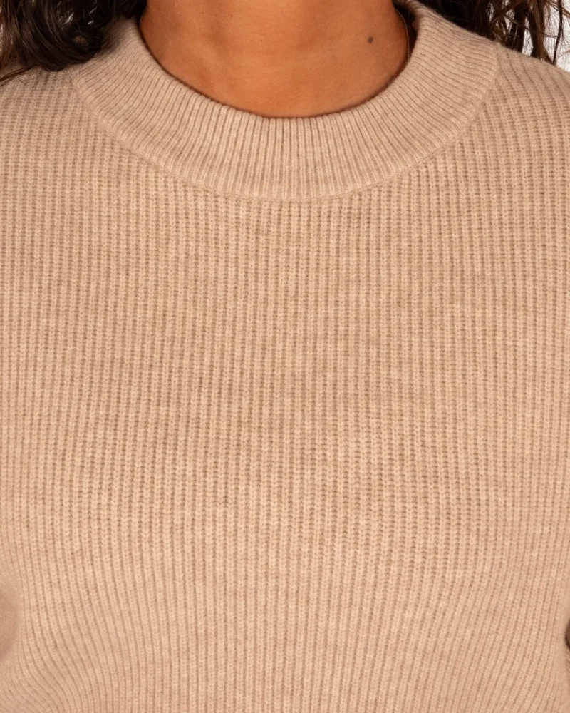 Beige gebreide trui van D&Z Fashion - Afbeelding 5
