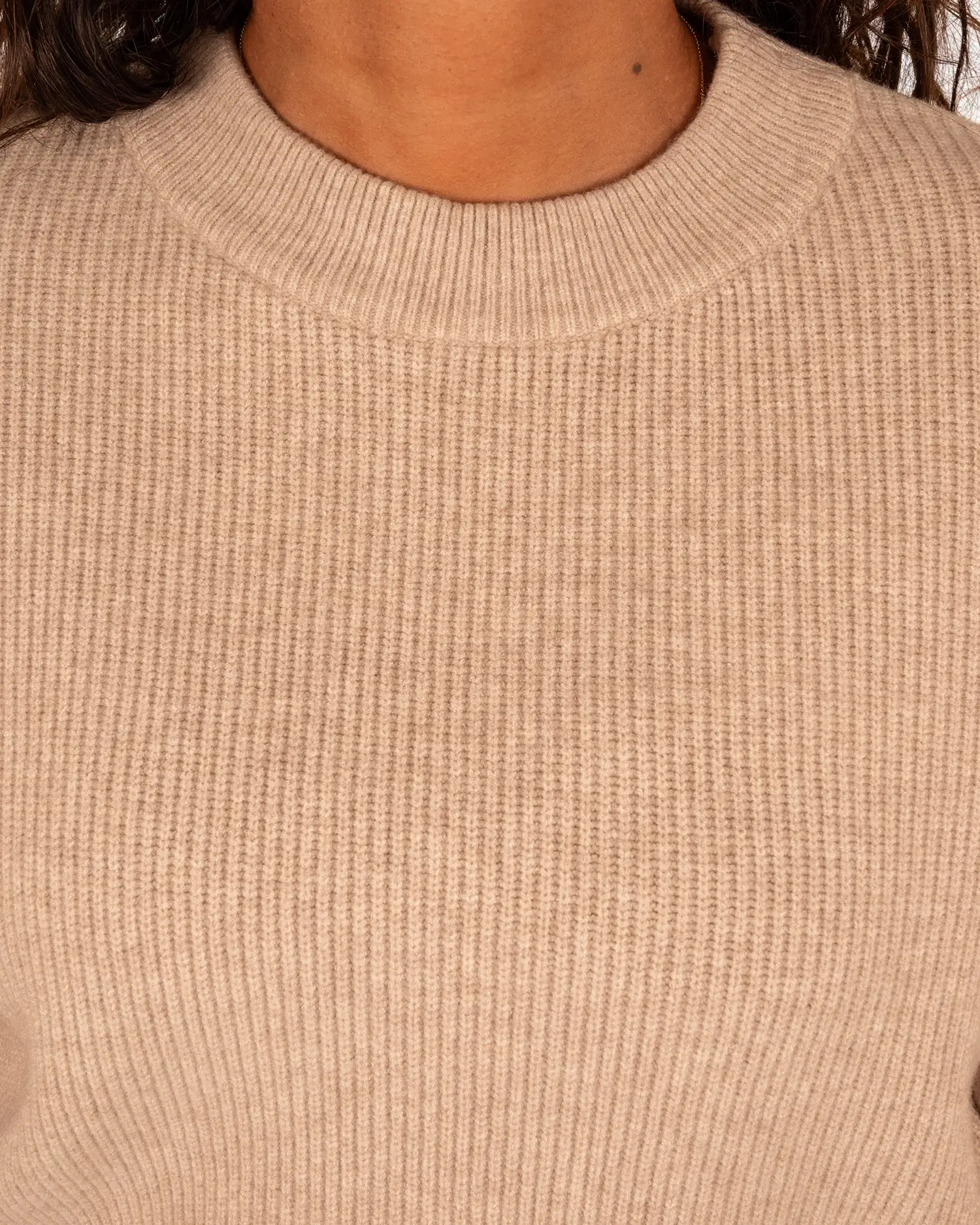 Beige gebreide trui van D&Z Fashion - Afbeelding 5