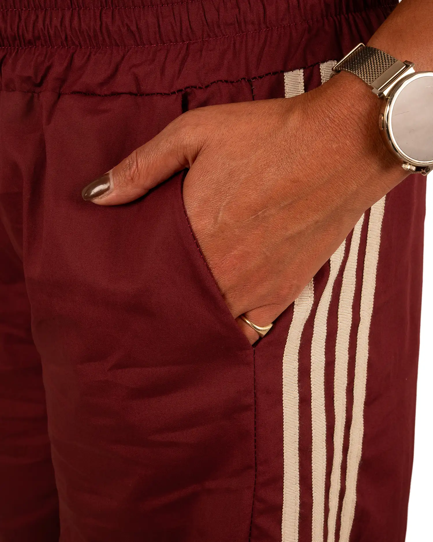 Bordeaux broek/ballonbroek met strepen van El-Vita - Afbeelding 5