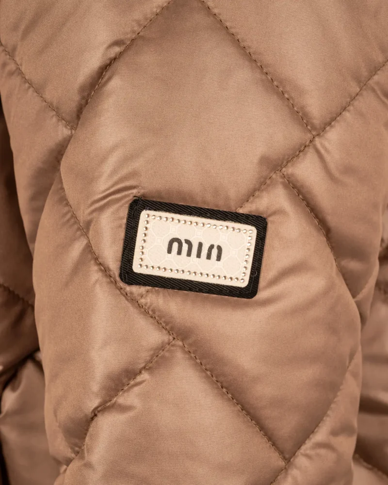 Taupe doorgestikt jasje van Fashion - Afbeelding 5