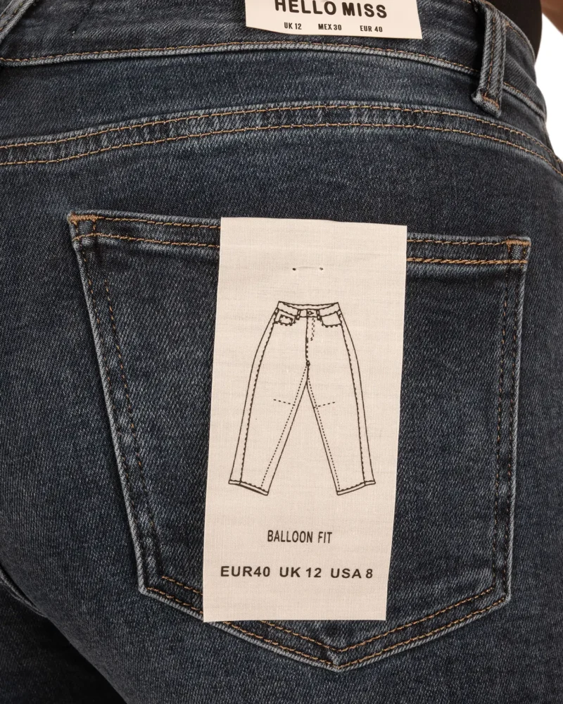 Dark blue balloon jeans van Hello Miss - Afbeelding 5