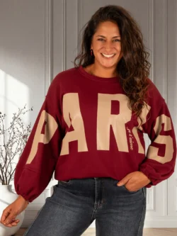 Bordeaux sweater "Paris" van Mooij